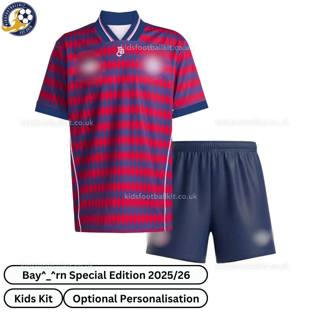 Bay^_^rn Special Edition Kids Football Kit 2025/26 (No socks) – Red